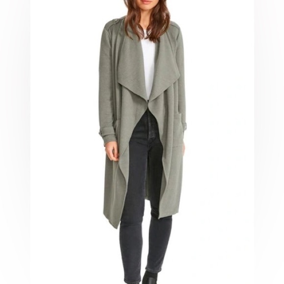 Nwt BB DAKOTA X STEVE MADDEN BB Dakota Trench Revolution Waterfall Lapel Knit Co - Picture 10 of 15